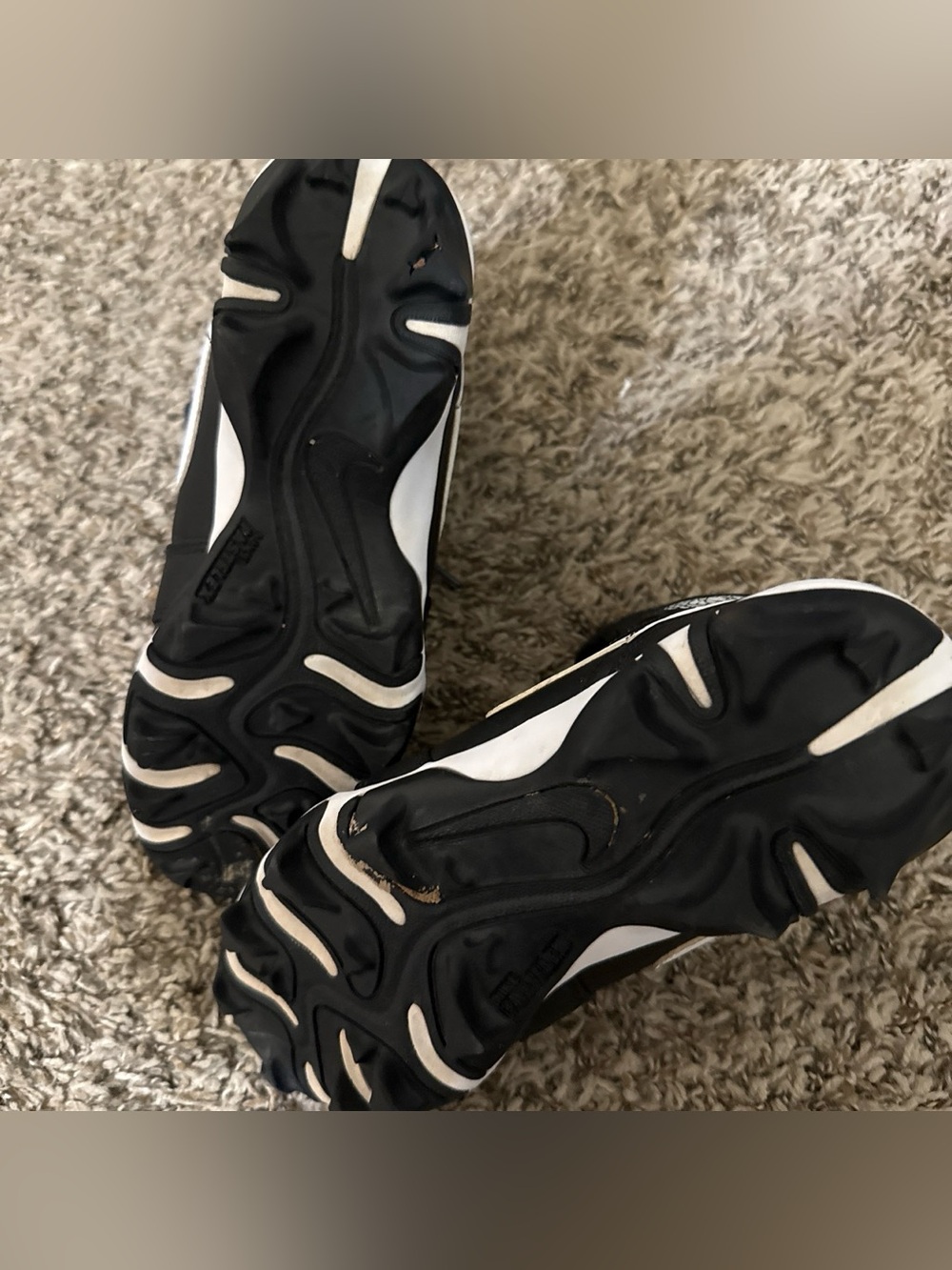 Jordan Kids Black and White Cleat Sneakers - Picture 5 of 5
